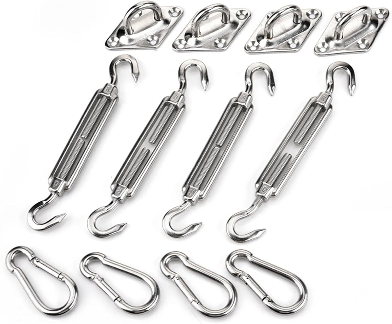 Awning Install Attachment Set Heavy Duty Sun Shade Sail Stainless Steel Hardware Kit for Home Garden Sunshade Fixing Accessories