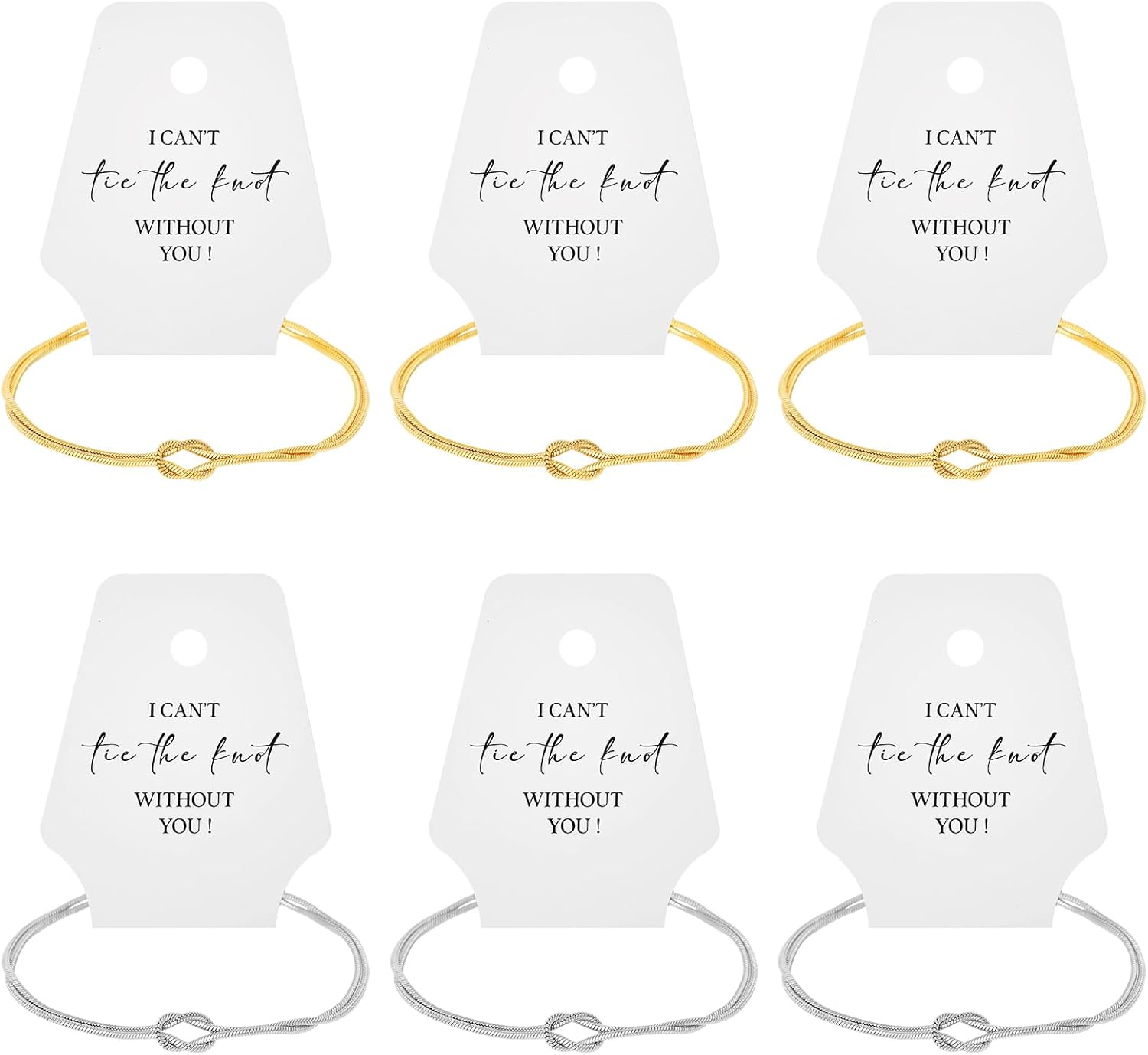 Bridesmaid Proposal Gifts Set - Bridesmaid Knot Bracelet Adjustable Snake Chain Bracelet Bridesmaid Proposal Gift Bridal Party Favors Gifts