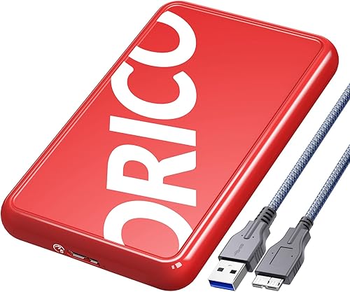 Miniatura 1 de ORICO Moderno gabinete de disco duro USB C USB 3.1 Gen 1 a SATA III 6Gbps UASP Caja de disco duro externo para todos los discos duros SATA SSD HDD