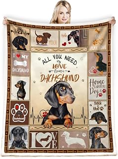 Dachshund Gifts: Dachshund Lovers' Gift Blanket, 50" x 60" for Sofa