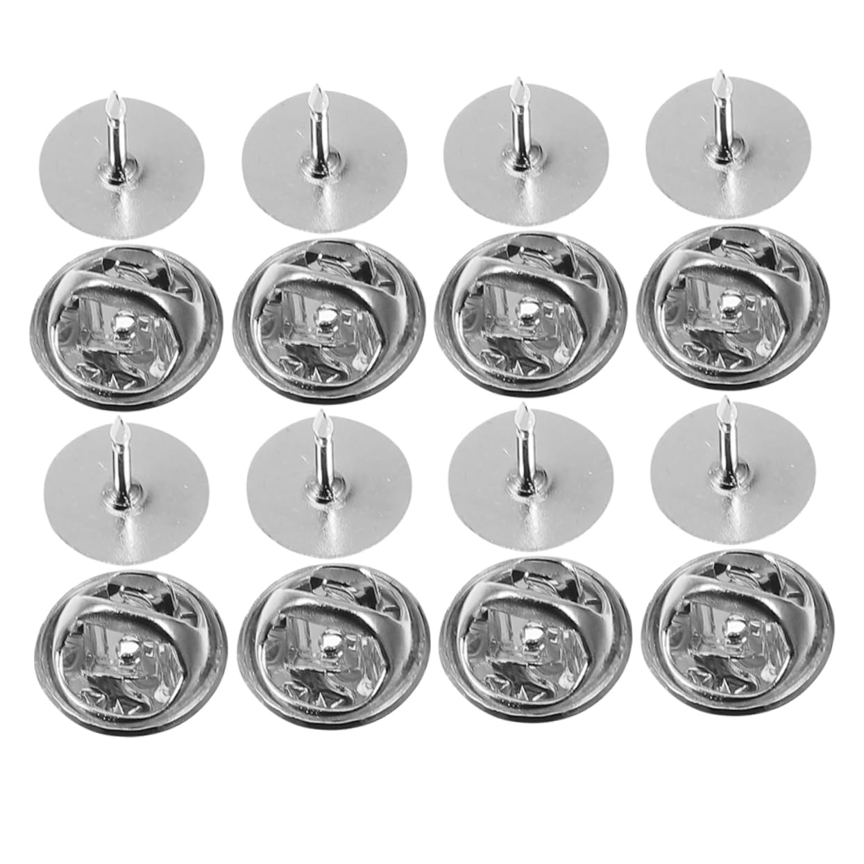 DOITOOL 20Pcs Stainless Steel Locking Pin Backs Butterfly Clutch Brooch Holders for Jewelry Making DIY Craft Accessories Versatile Badge Backing Clips Easy Grasp Design