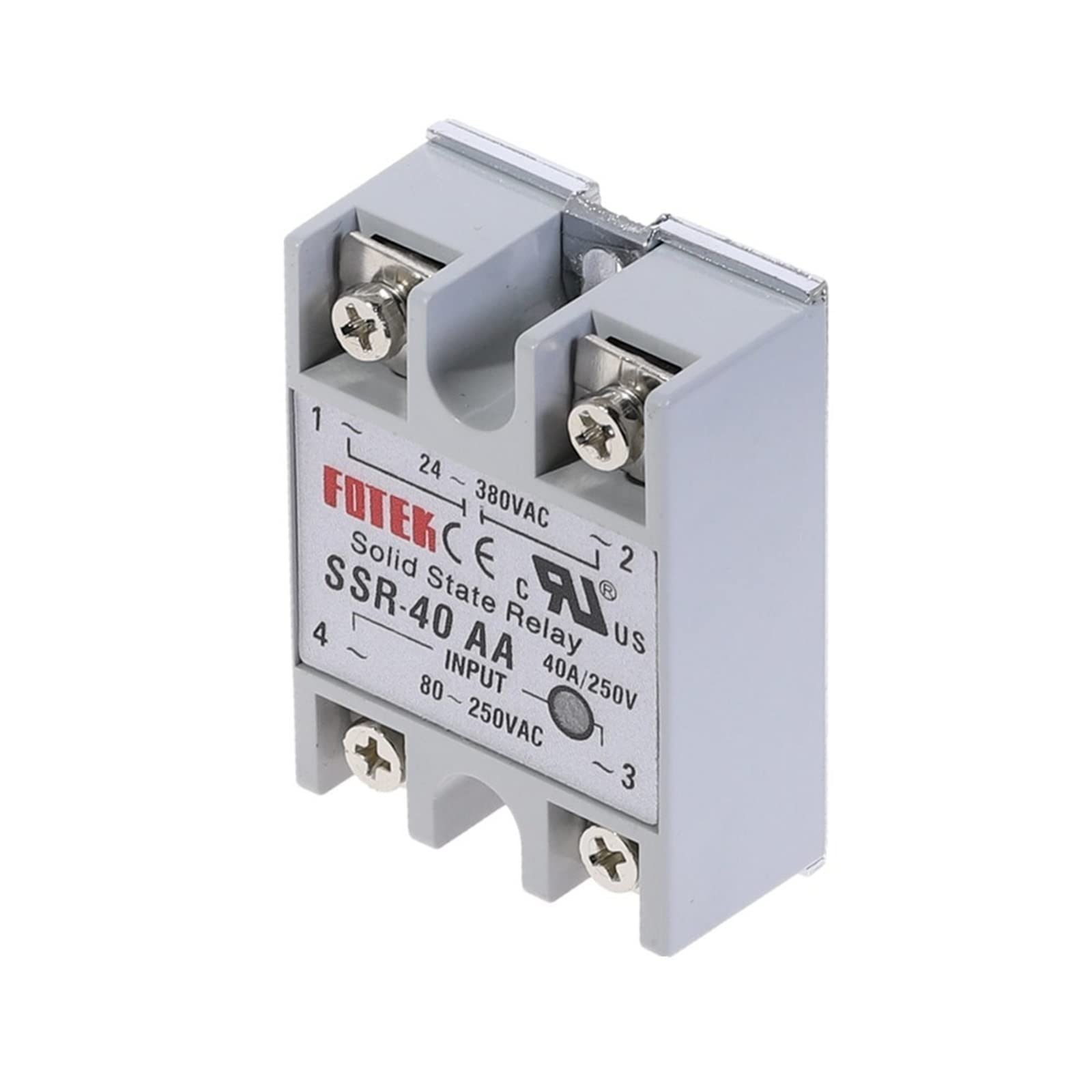 Parti elettroniche 1 pz SSR-40AA 40A Modulo relè a stato solido Ingresso 80-250 V CA 24-380 V CA