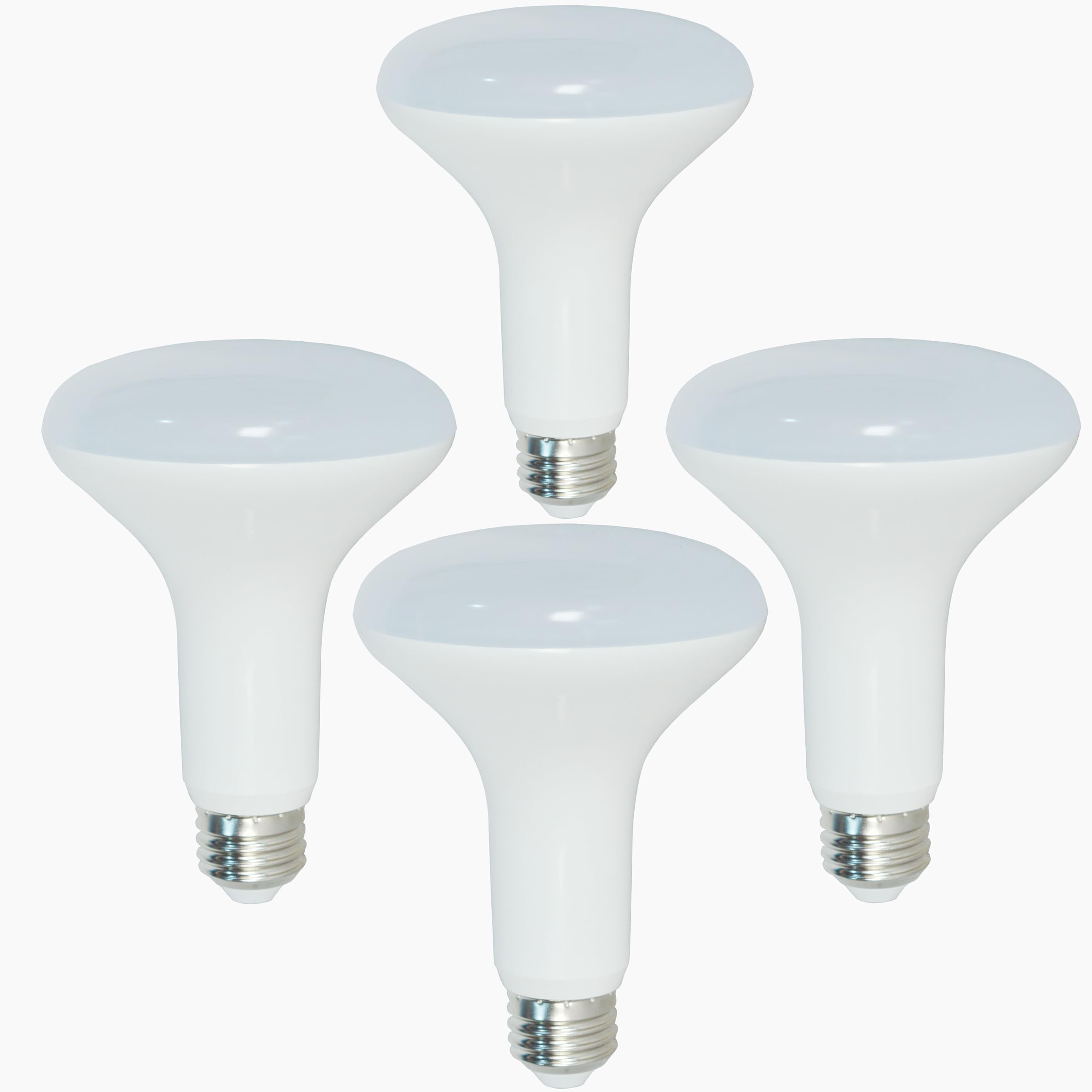 yayutelight 4 Pack BR30 R80 LED Bulbs, Dimmable Flood Lights 100W Equivalent uses 15W 1350 Lumens, E27 Base Instant On (Warm White 3000K)