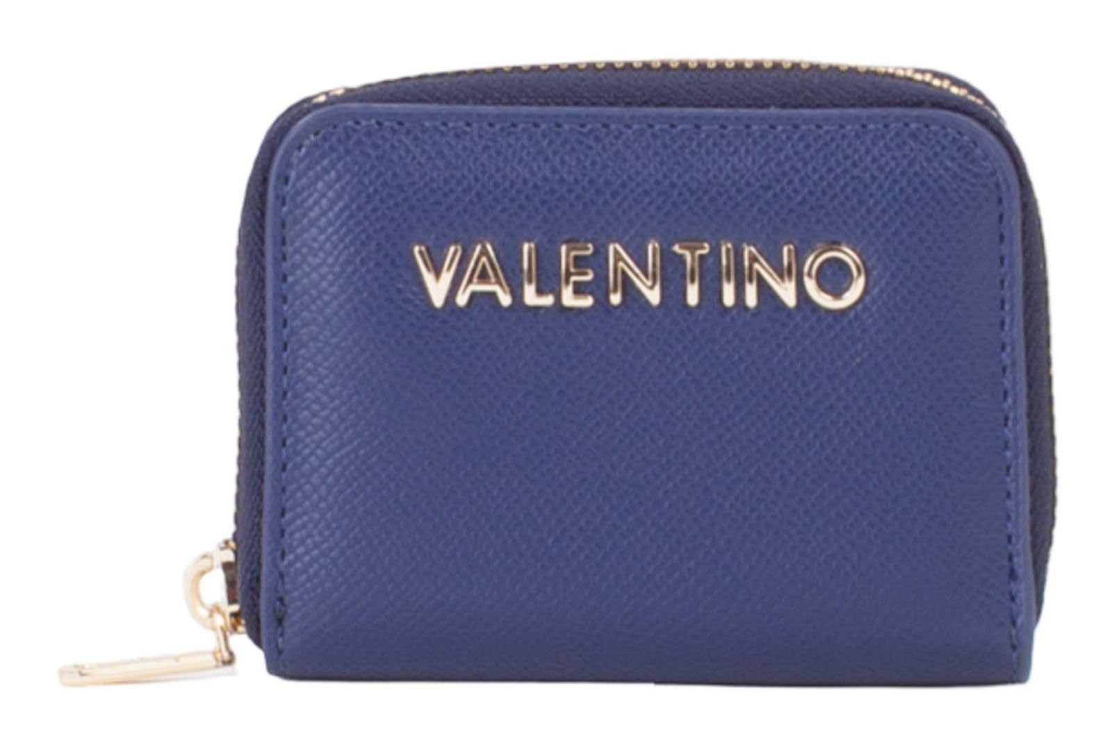 Valentino Purse Delia Re Zip Around Wallet Blu Dark Blue