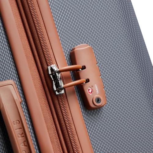 Image of DELSEY PARIS Lucette 76 cms Large Check-in ABS /Polycarbonate Hard Sided 8 Wheels and Expandable Spinner Suitcase /Trolley Bag for Travel with TSA Lock- Anthracite