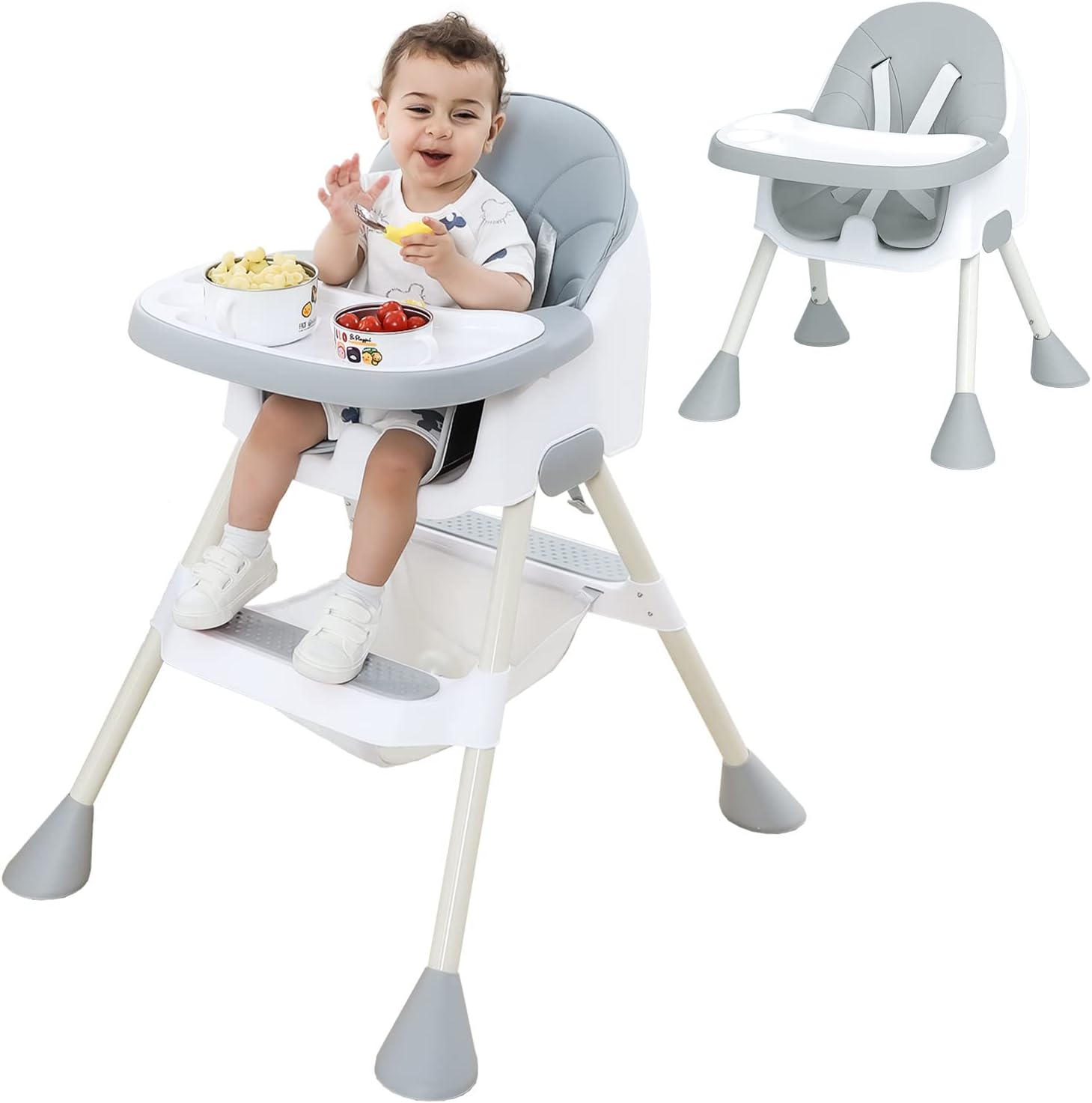 High Chair Upseat Baby Booster Floor Seat With Tray Baby Booster