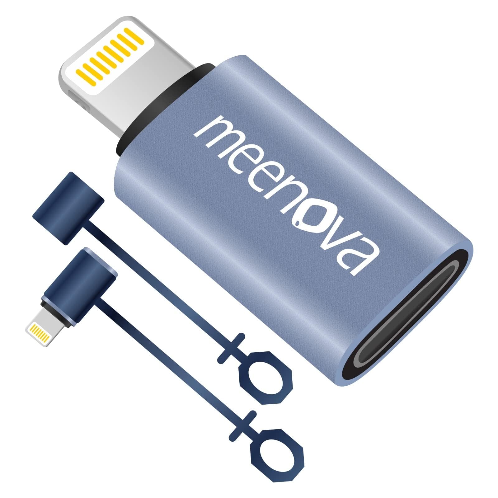 2 Pack, 27W, USB C to Lightning Adapter for iPhone 14 13 12 11, USBC to Lightning Adaptor PD Fast Charging, USB-C to Lightning Cable Adapter for Apple AirPods Pro, iPod with Lanyanrds, Magic Keyboard