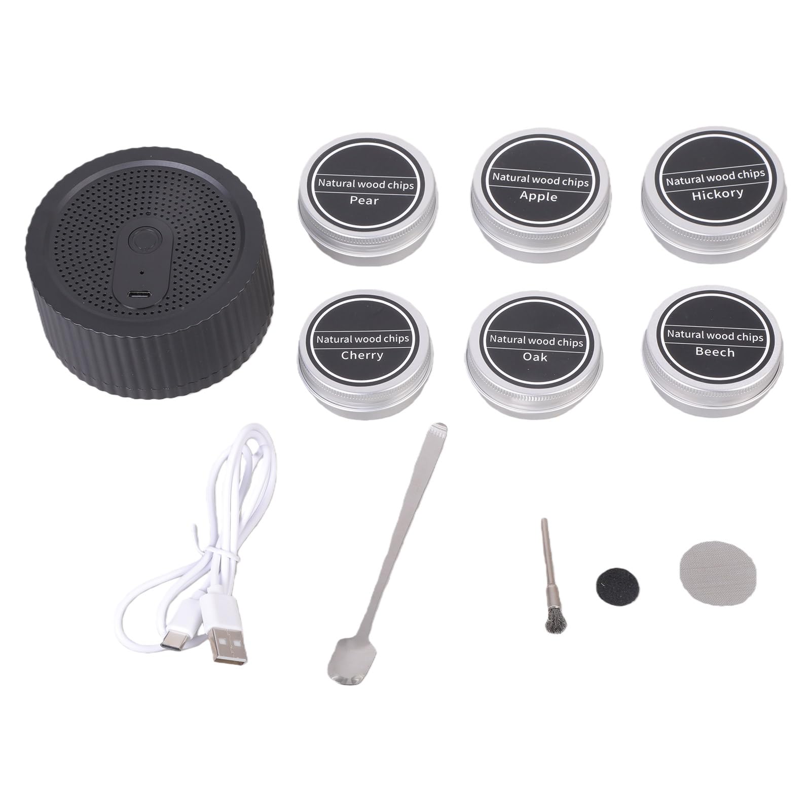 Xinsheinelry Rechargeable Automatic Electric Drink Smoker with 6 Flavor Wood Chip Electronic Whiskeys Infuser Him Electric Drink Smoker for Cocktails