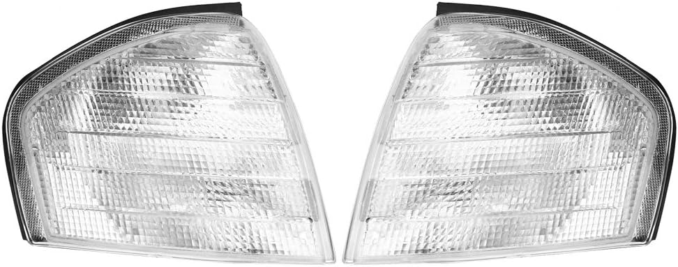 Acouto for w202 corner lights, 2 pcs Parking Signal Indicator Corner Light Lamp Shell Housing for Benz C-Class W202
