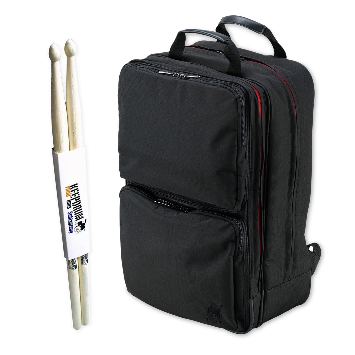 Tama MBS07 Powerpad Schlagzeug-Tasche für Drumsticks und Zubehör mit keepdrum Drumsticks