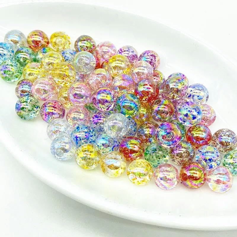 Perle di perle distanziali rotonde in acrilico bianco imazione grosso