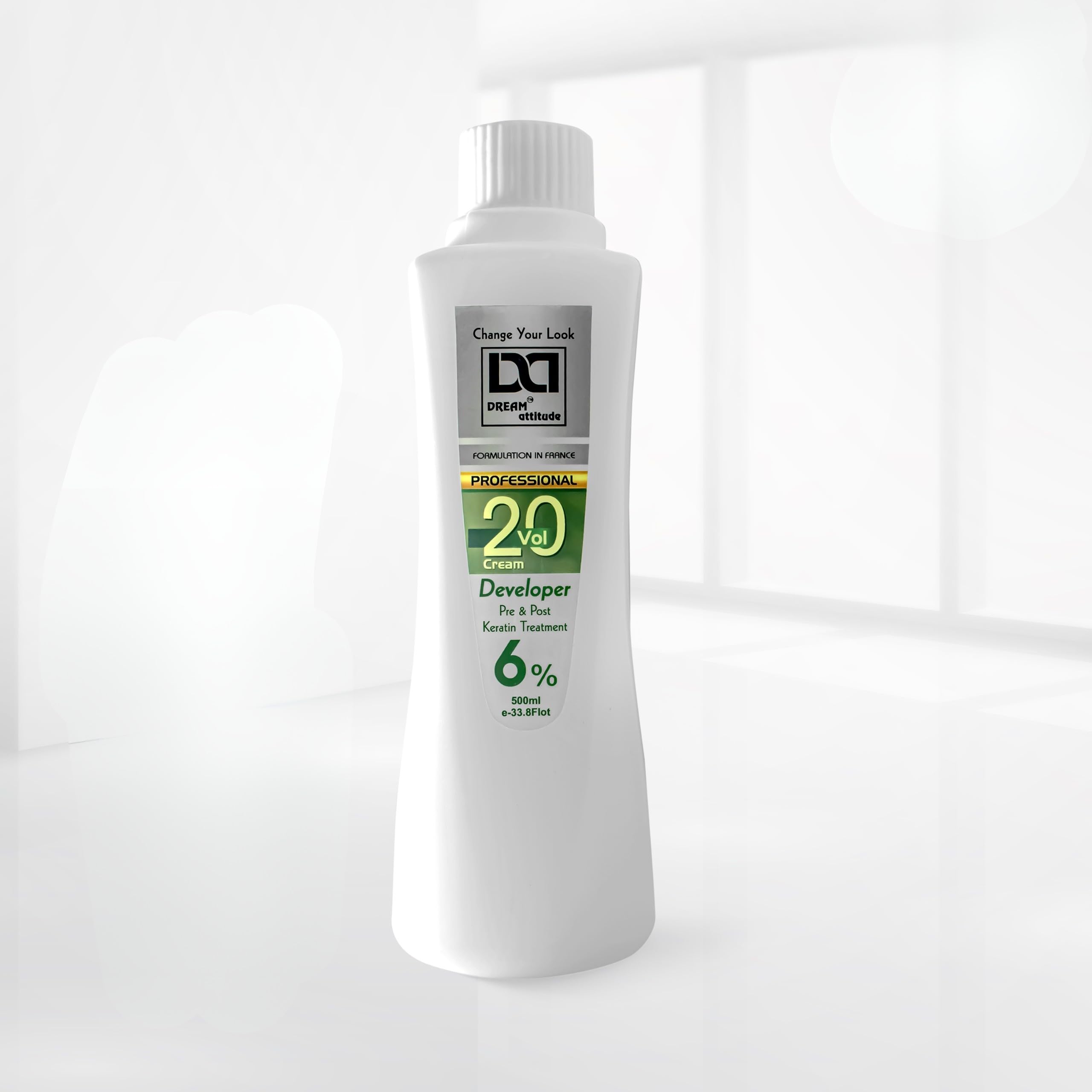 Dream Attitude Professional 20 Vol Cream Developer, 6% Hydrogen Peroxide, Pre & Post Keratin Treatment, Hair Colouring & Lightening, 500ml-picture-13