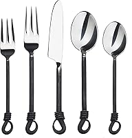 Vista 8 de Twist and Shout - Juego de cubiertos de acero inoxidable de 6 piezas para cocina, restaurantes, bodas y fiestas, colección para cocina, comedor