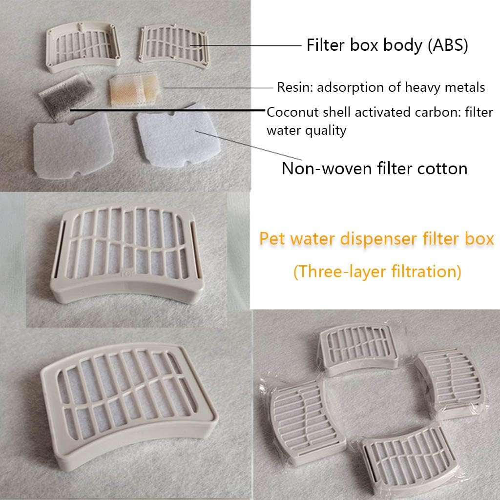 Pet Drinking Water Dispenser for Cats and Dogs Indoor with 2 Filter Replacement Stainless Steel for Dog Feeding Watering