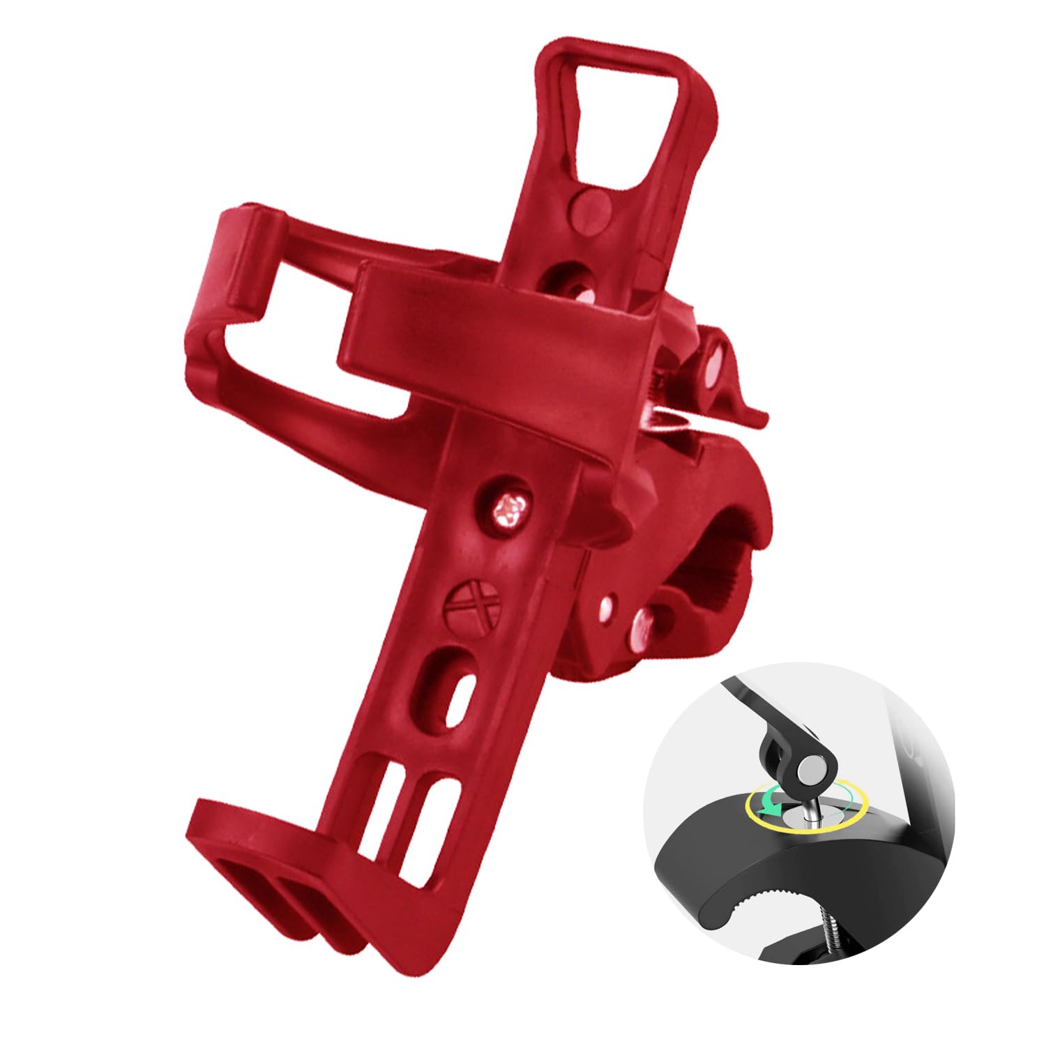 Bike Bottle Holder - Bike Water Bottle Holder for Bike, Lightweight Bike Drinks Holder, Bike Cup Holder for Road Bikes Mountain Bike (Red)