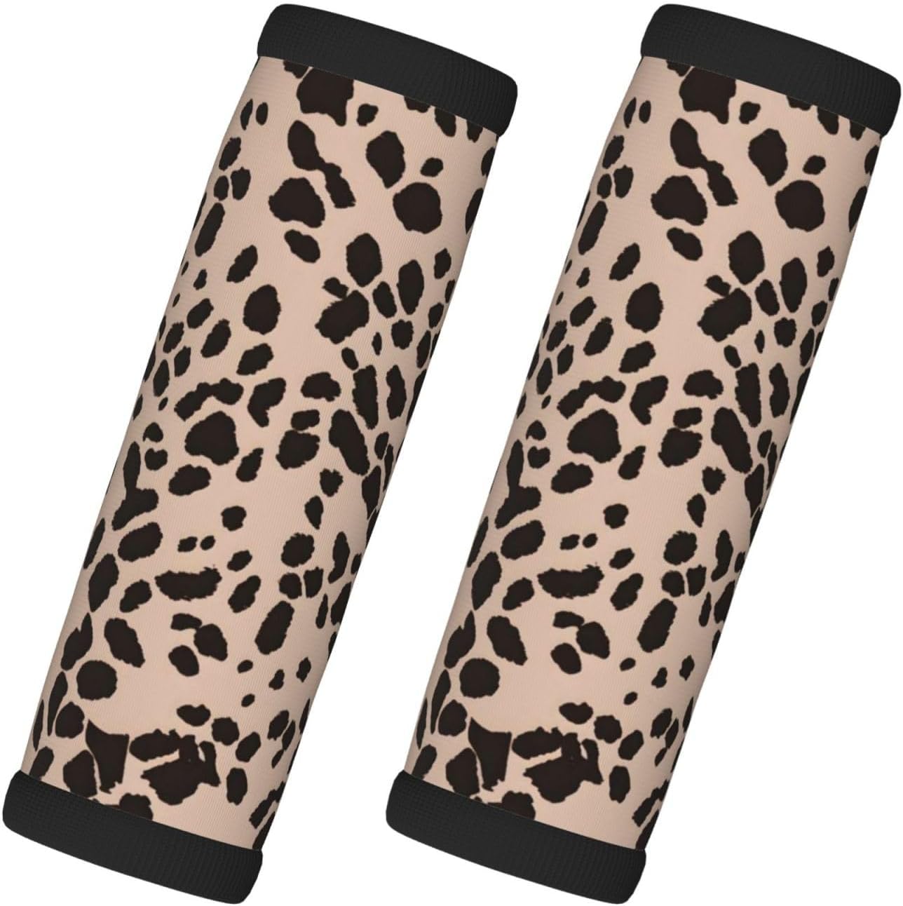 Animal Leopard Print Luggage Handle Wraps for Suitcase Luggage Identifiers Soft Handle Grips Covers for Travel Accessories, 2 Pack