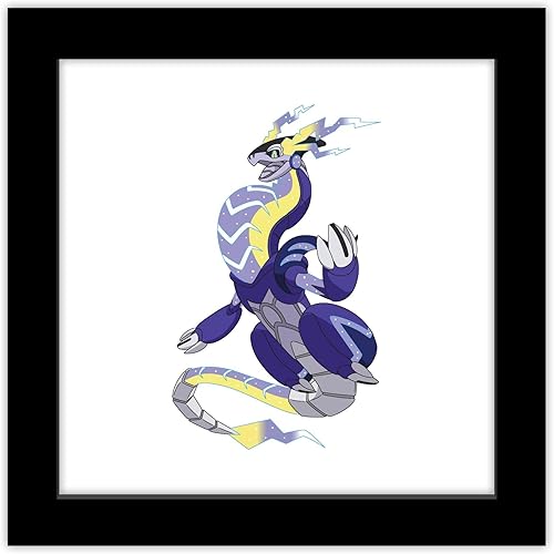 Trends International Gallery Pops Pokémon Miraidon - Póster de pared, 12.00 x 12.00 pulgadas, versión de marco negro