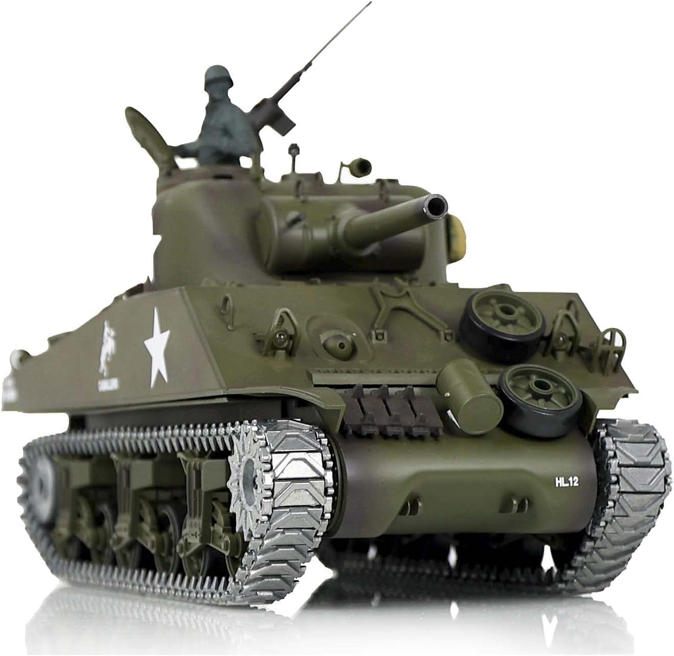 Toucan RC Hobby 2.4G Henglong 1/16 Scale 7.0 Upgraded M4A3 Sherman RTR RC Tank 3898 Metal Tracks