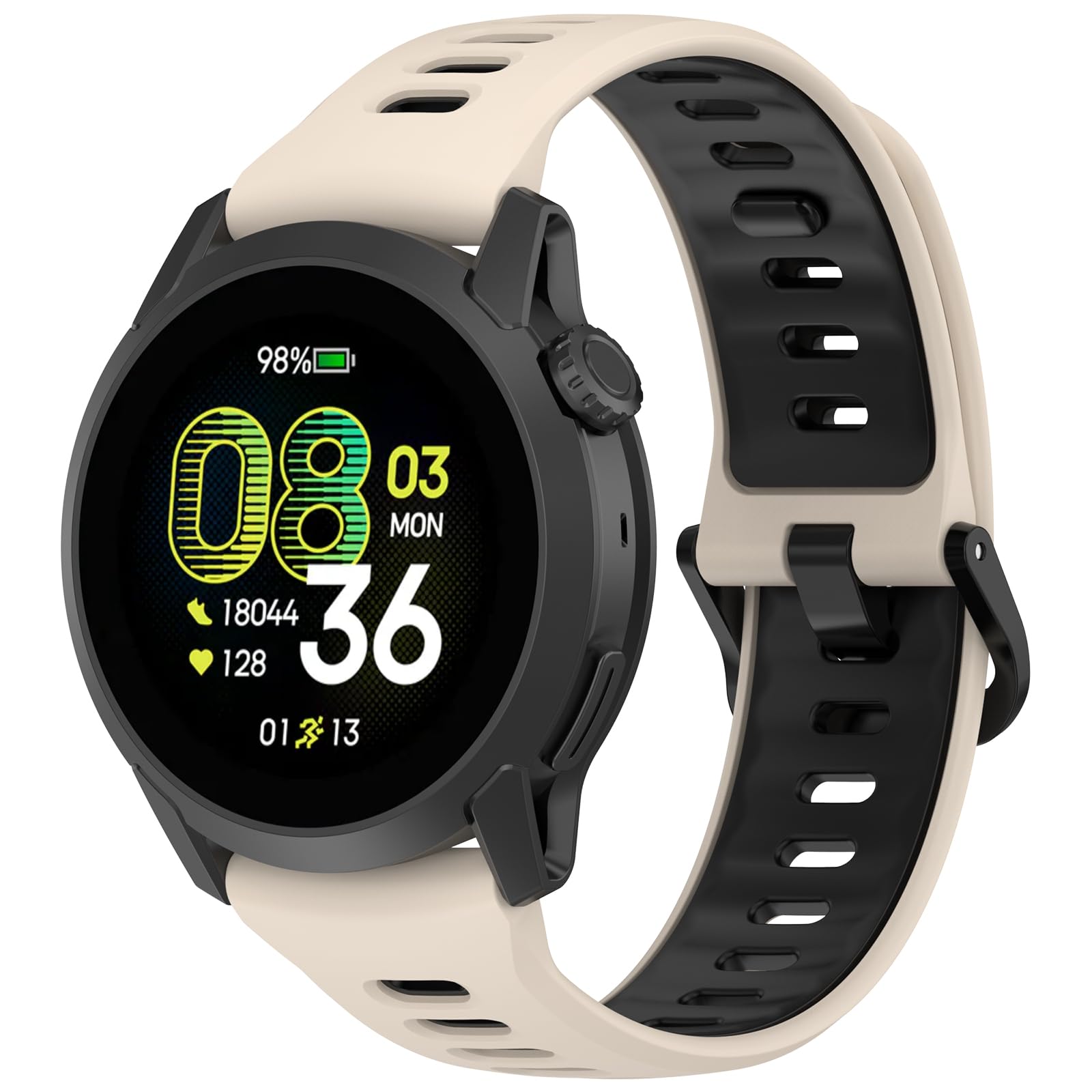 NovemFoal Replacement Straps Compatible with Coros Pace 4 Strap, Soft Breathable Band Silicone Wristband Watch Accessory for Pace 3/Pace Pro/Apex 2 Pro (Starlight)