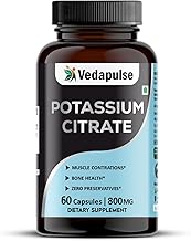 Potassium Citrate Capsules | Dietary Supplement | 800 mg Elemental Potassium per Serving | 60 Capsules