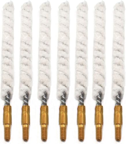 Miniatura 1 de Paquete de 10 cepillos para trapeadores de algodón con orificio de limpieza de pistola 8-32 5-16 o 5-40 roscados