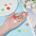 PLIGREAT 12 Pieces Fruit Joycon Thumb Grips Kawaii Lemon Thumbstick Compatible with Switch Soft Silicon Joystick Rocker Cover Replacement for Switch Lite and Joy Con Controller Accessories, 6 Styles