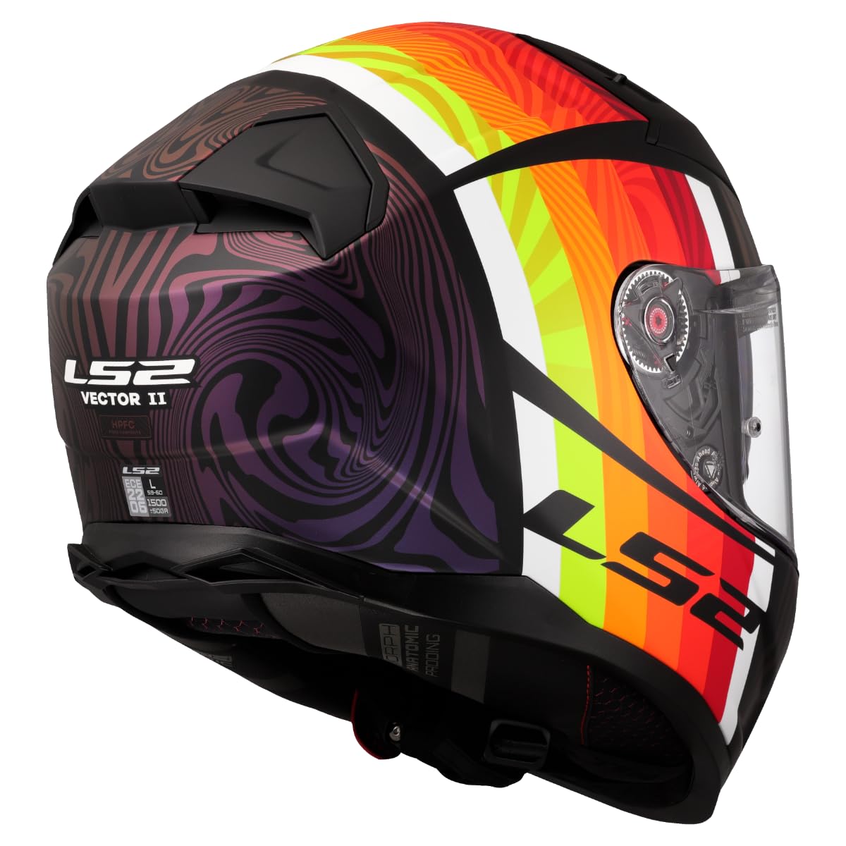LS2, Casco Moto Integral VECTOR II FREEDOM Black Chameleon, XXS