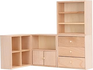 SPYMINNPOO 1/12 Doll House Cabinet Set, Lifelike Miniature Wooden Dollhouse Cabinet Decoration Mini House Furniture Accessories Portableelectronicdevicemount Simulation Repair Tool