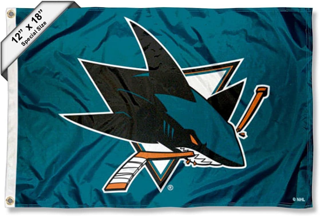 San Jose Sharks Boat Marine and Golf Cart Flag