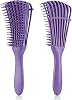Detangling Brush for Curly Hair, Hair Detangler, Octopus Comb for Afro America Textured 3a to 4c Kinky WavyWetDryLong Thick Curly Hair Exfoliating Scalp for Beautiful and Shiny Curls Purple