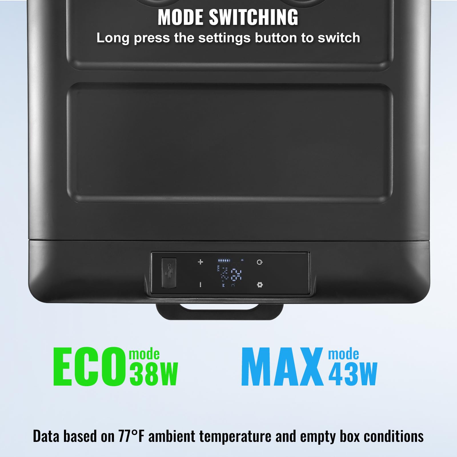VEVOR Réfrigérateur Portable à Compression 70 L, Mini Frigo de Voiture 12/24 V CC et 100-240 V CA, Glacière à Zone Unique, -20 °C à 20 °C Température Réglable, pour Camion Bateau Maison Camping