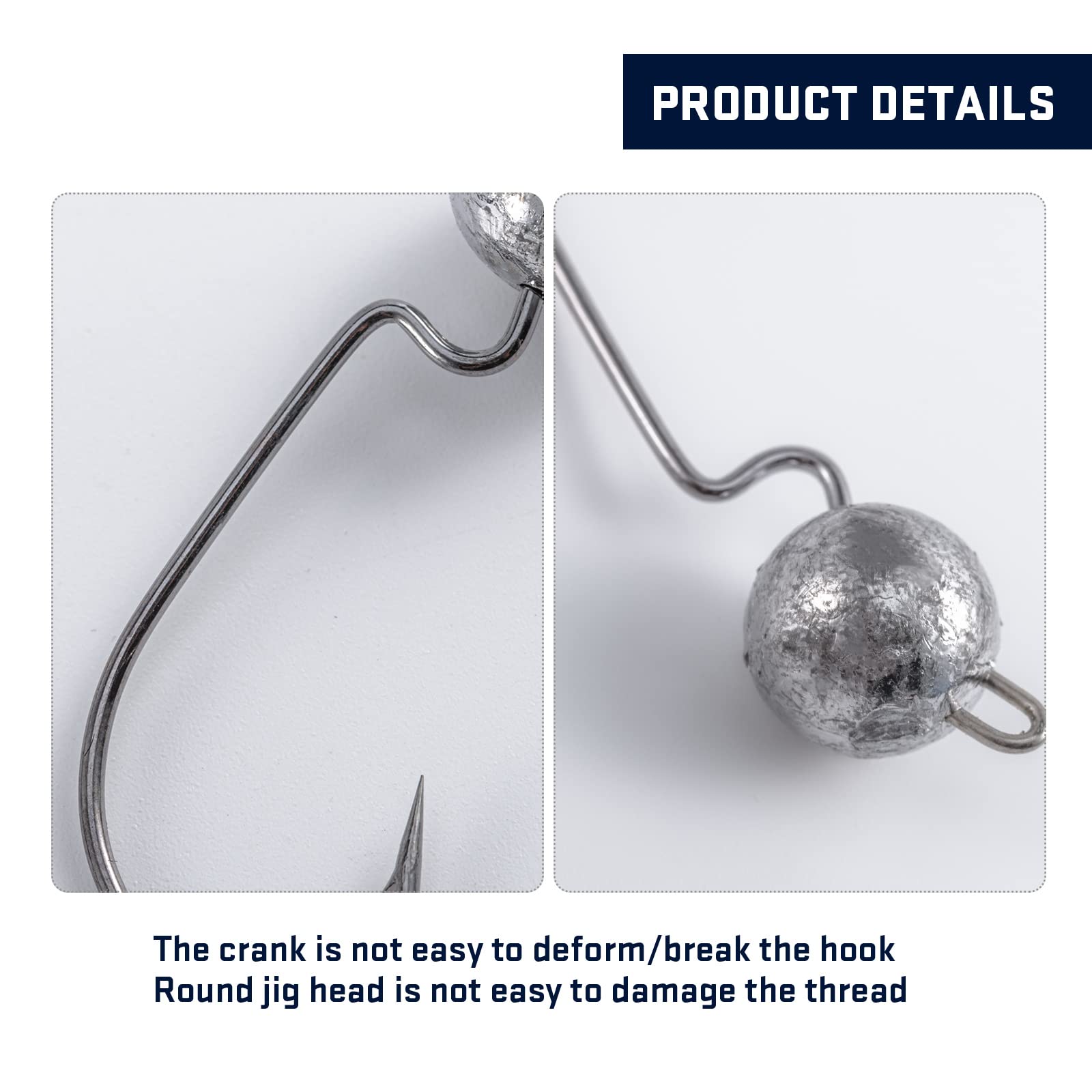 Amazon | Goture 7g 50個セット オフセットフック ジグヘッド