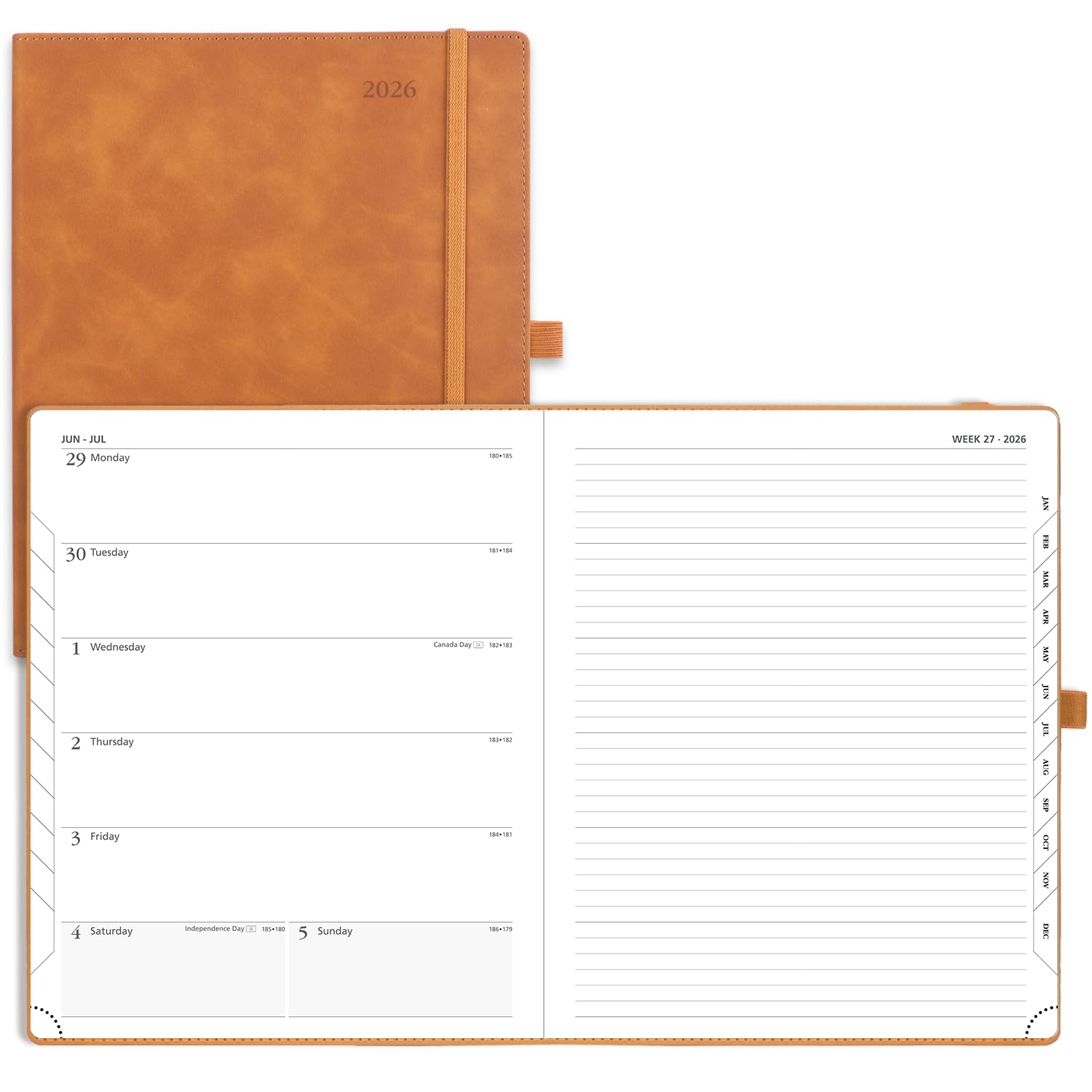 POPRUN 2026 Agenda (Tamaño Grande 26,5 X 21,5cm), Planificador 2026
