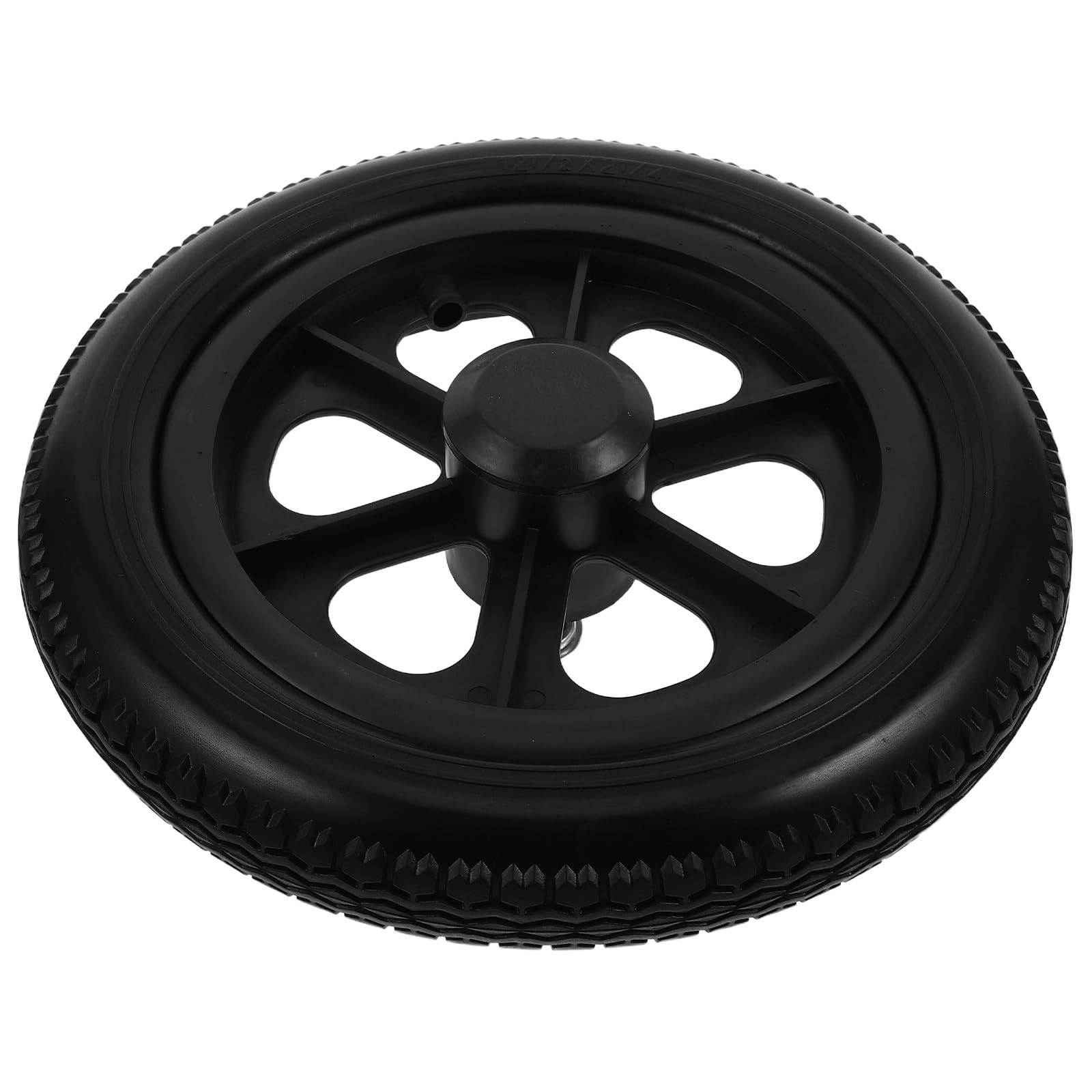 Rueda Trasera Sólida de Pu Espumado para Silla de Ruedas de 12 Pulgadas Neumático Antideslizante Repuesto Resistente para Andadores y Cochecitos en Actividades