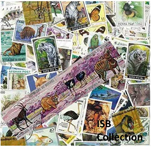 Animaux Sauvages 100 Timbres de Collection différents Cover