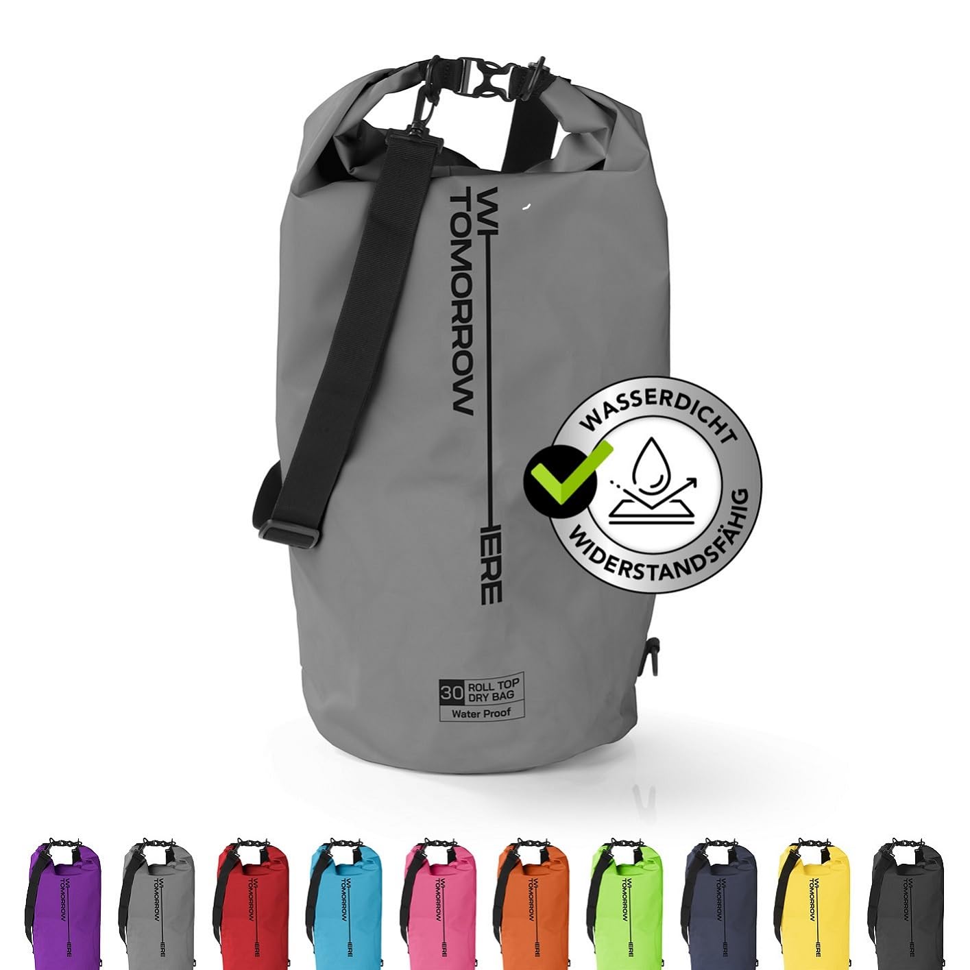 #DoYourOutdoor Dry Bag Tasche | Wasserdichter Rucksack | Wasserfester Beutel & Packsack | 2L 5L 10L 20L 30L Drybag in 2 Styles und vielen Farben | Ideal für Boot, Kajak, Angeln und Camping