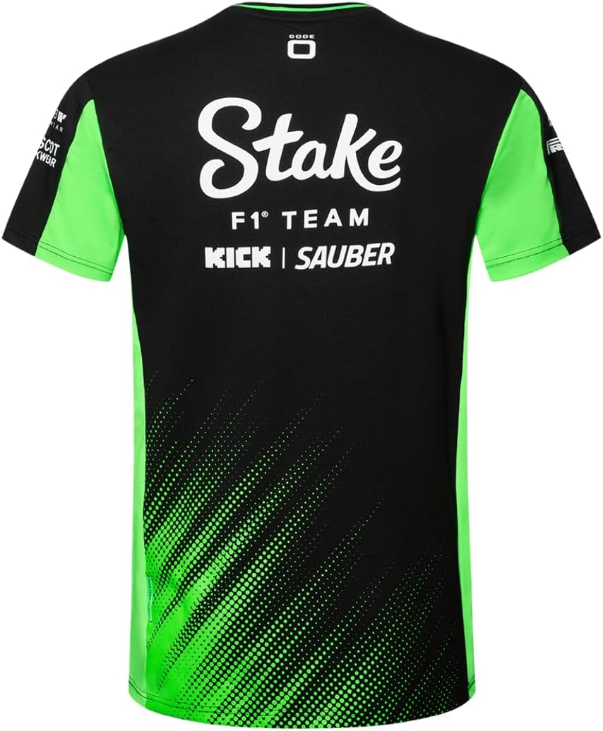 Code Zero Stake F1 Kick Sauber 2025 Men's Team T-Shirt (XL) Black - Image 2