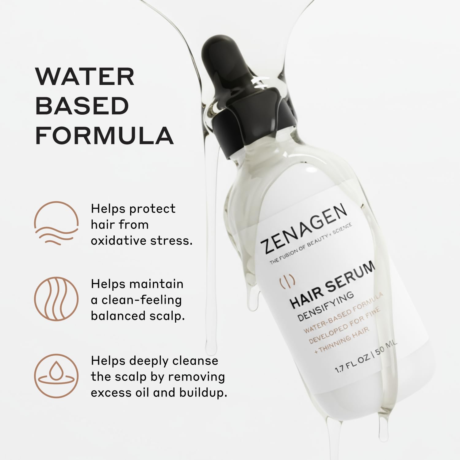 ZENAGEN Revolve Women's Trio Kit | Shampoo + Conditioner + Densifying for Fine & Visibly Thinning Hair, Supports Hair Strength & Growth, 1 ea - Image 7