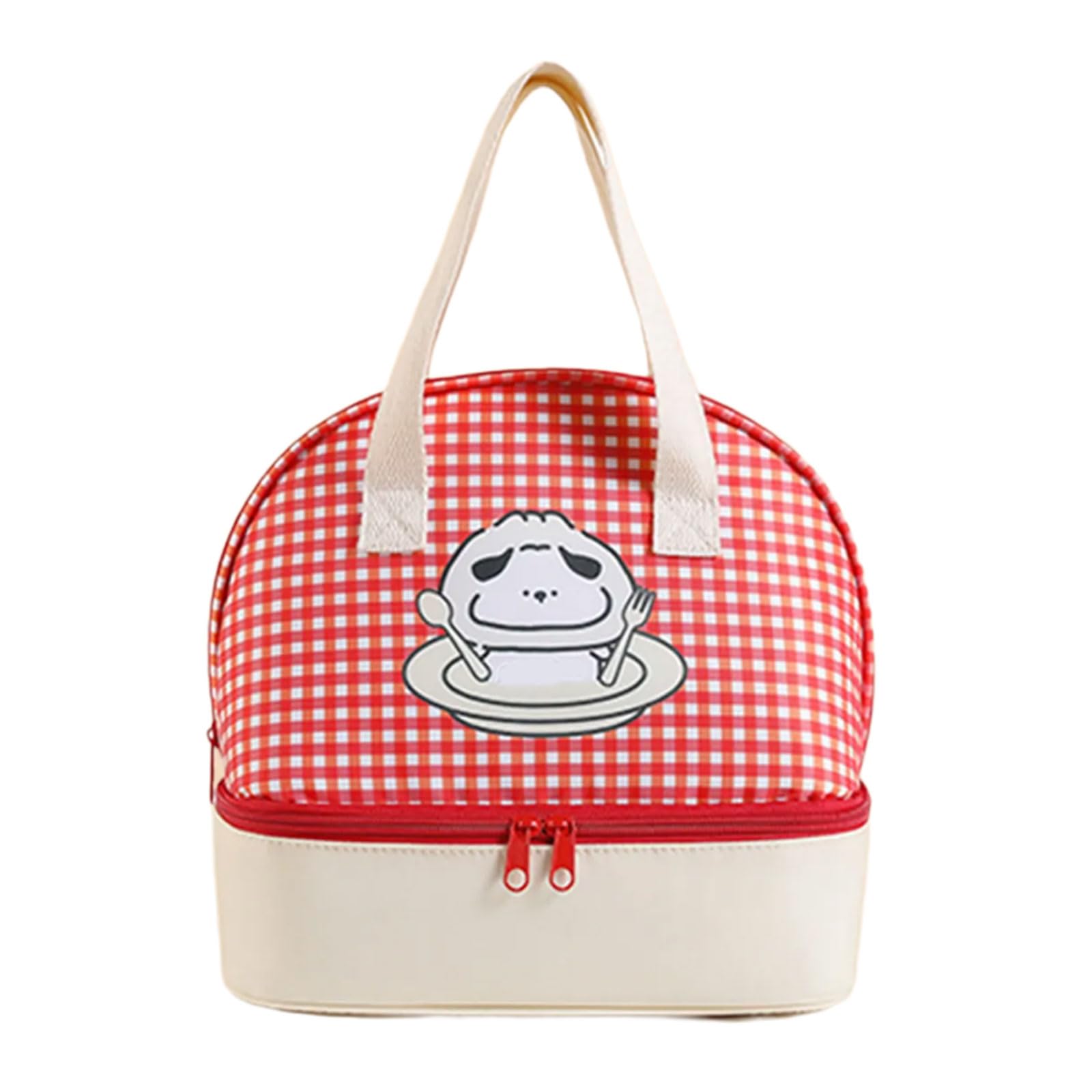 KMGDM Cartoon Cats Lunch Bag with 2 Main Compartments Thermal Coolers Case Insulated Coolers Box