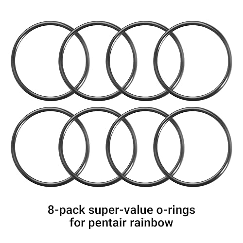 Miniatura 10 de Paquete de 8 juntas tóricas de repuesto exacto Pentair R172009 para tapa Compatible con alimentador automático de cloro Pentair Rainbow modelos 300