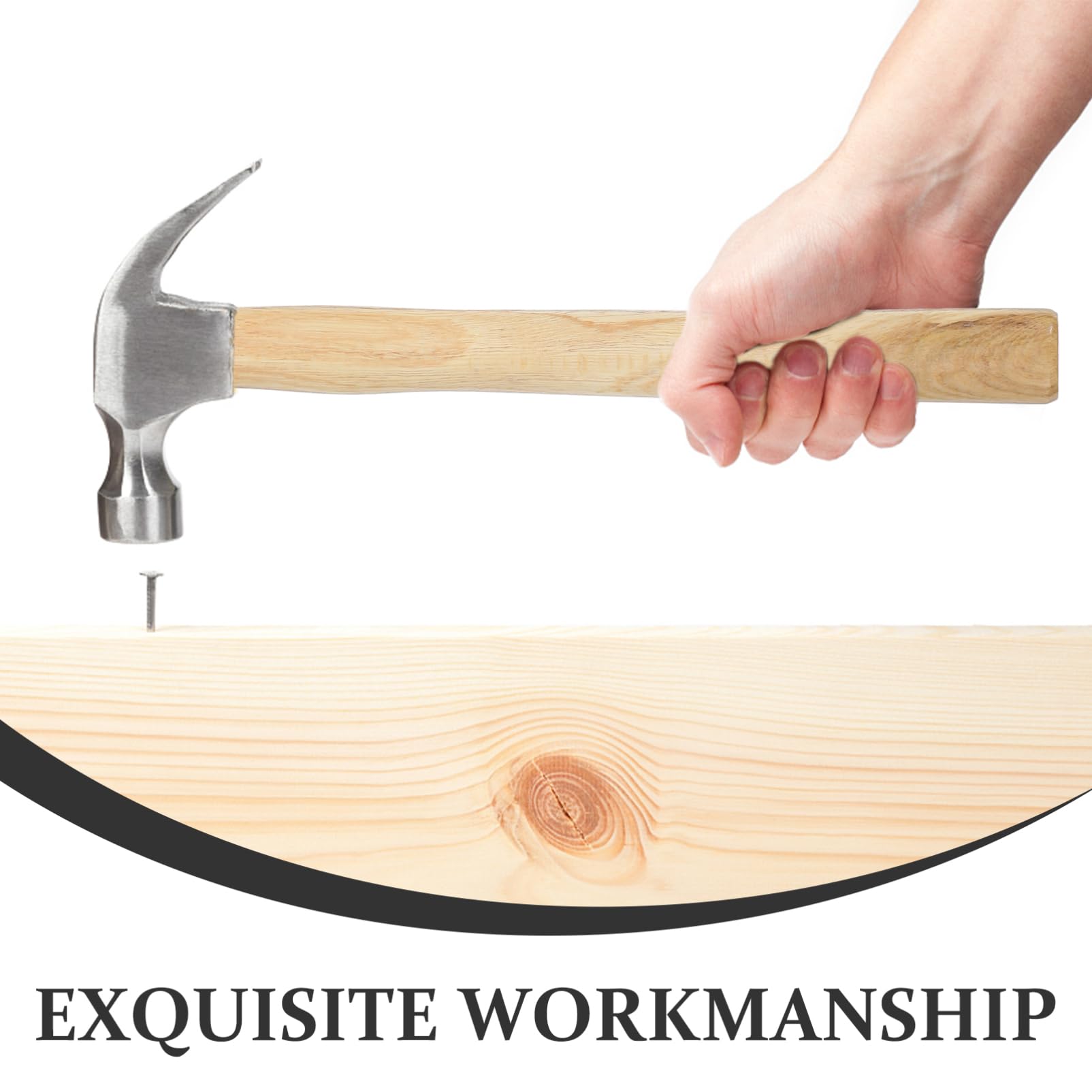 Homoyoyo Hammer Part Wooden Hammer Replacement Handle Wooden Grip Hammer Handle Replacement Heavy-Duty Hammer Wooden Handle Comfortable Grip