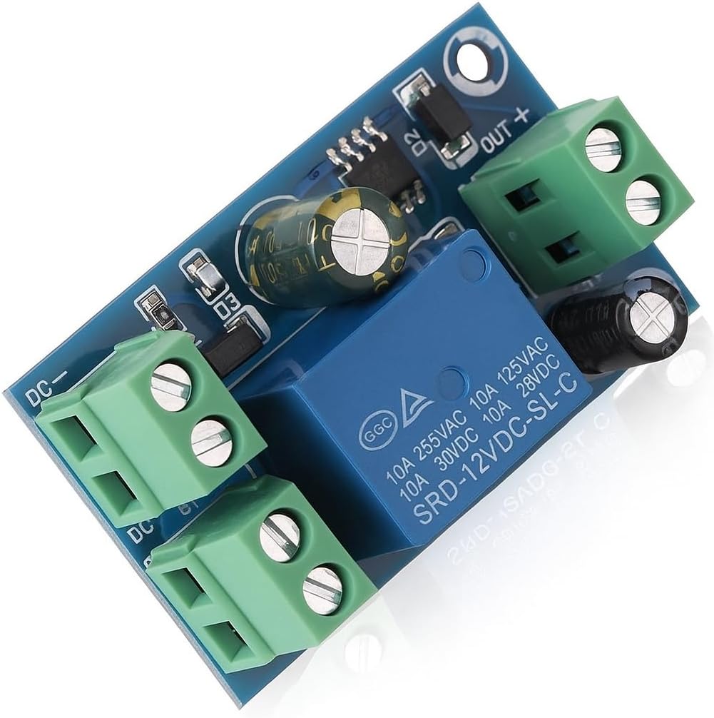 Oumefar Battery Charging Controller Module, DC 12V 24V 36V 48V 10A Power Supply Controller Board Module Low Voltage Cut off ic Switch with LED Indicator for Solar Power