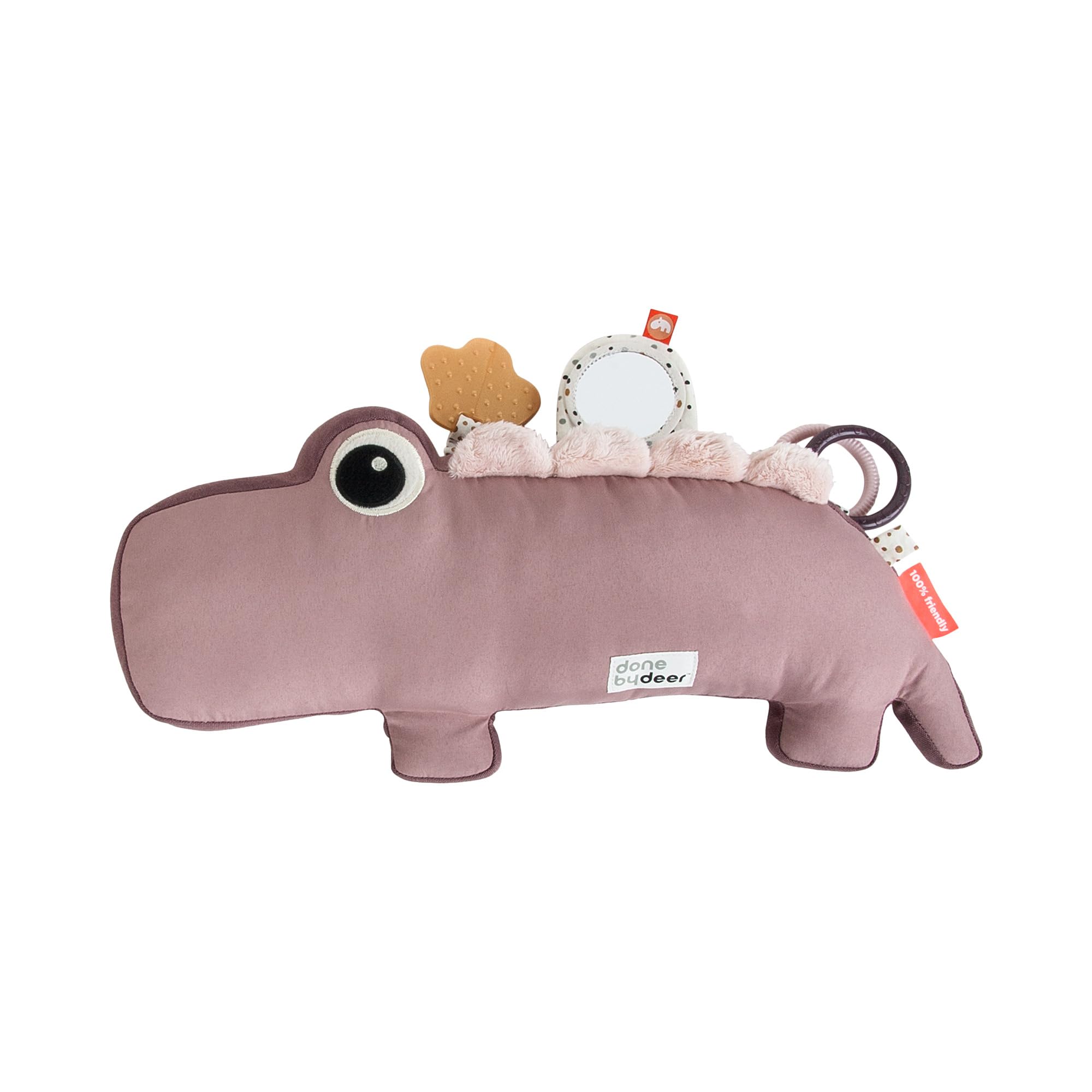 Done by Deer Tummy Time Croco Coussin Bébé Sensoriel Jouet d'Activité 3+ Mois