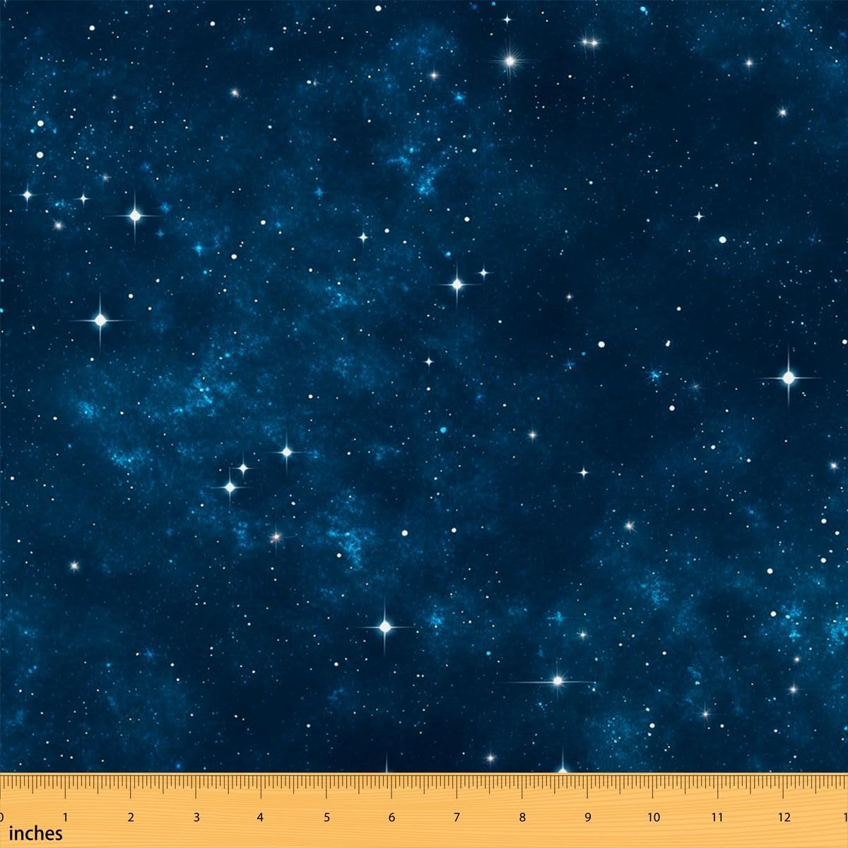 Galaxy Upholstery Fabric by The Yard, Outer Space Starry Sky Indoor | Fabric by The Yard, Universe Sparkle Stars Decorative for Upholstery and Home DIY Sewing Projects, 1 Yard, Blue, Not Stretchy