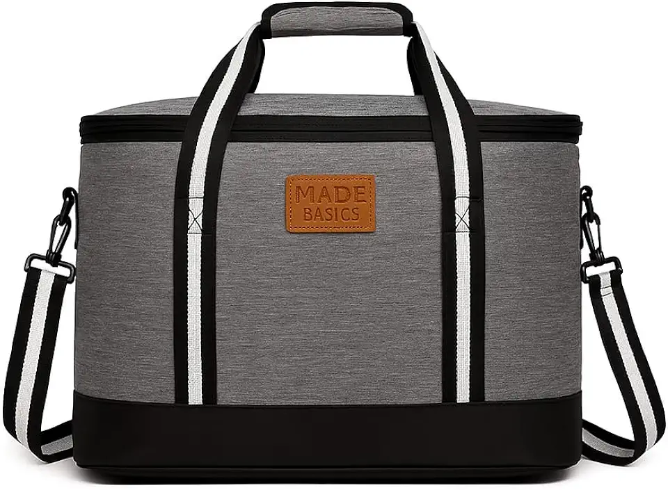 Bolsa Térmica Grande Capacidade 21 L Conserva Alimentos Oxford Isolada Marmita Almoço e Bebidas Cooler Bag Crossbody Resistente a Água (Cinza)