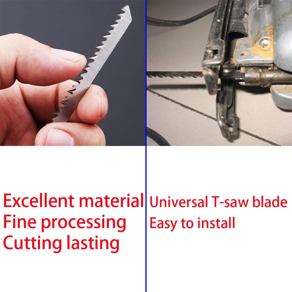 CESFONJER 10 Pcs HCS - T301CD Lama per Seghetto Alternativo, Set di Lame per Seghetto Alternativo per Legno Duro e Materiali Legnosi Abrasivi
