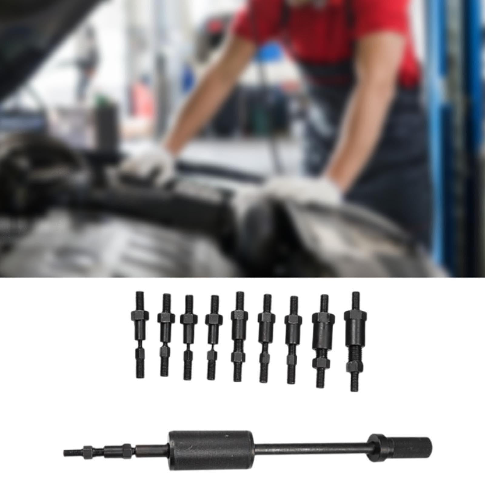 Generic Manual Pin Puller Black Pull Hammer Kit Easy Use Steel Professional Pin Removal Tool Pulling Hammer Thread Locating Taper, M3 to M16 Out