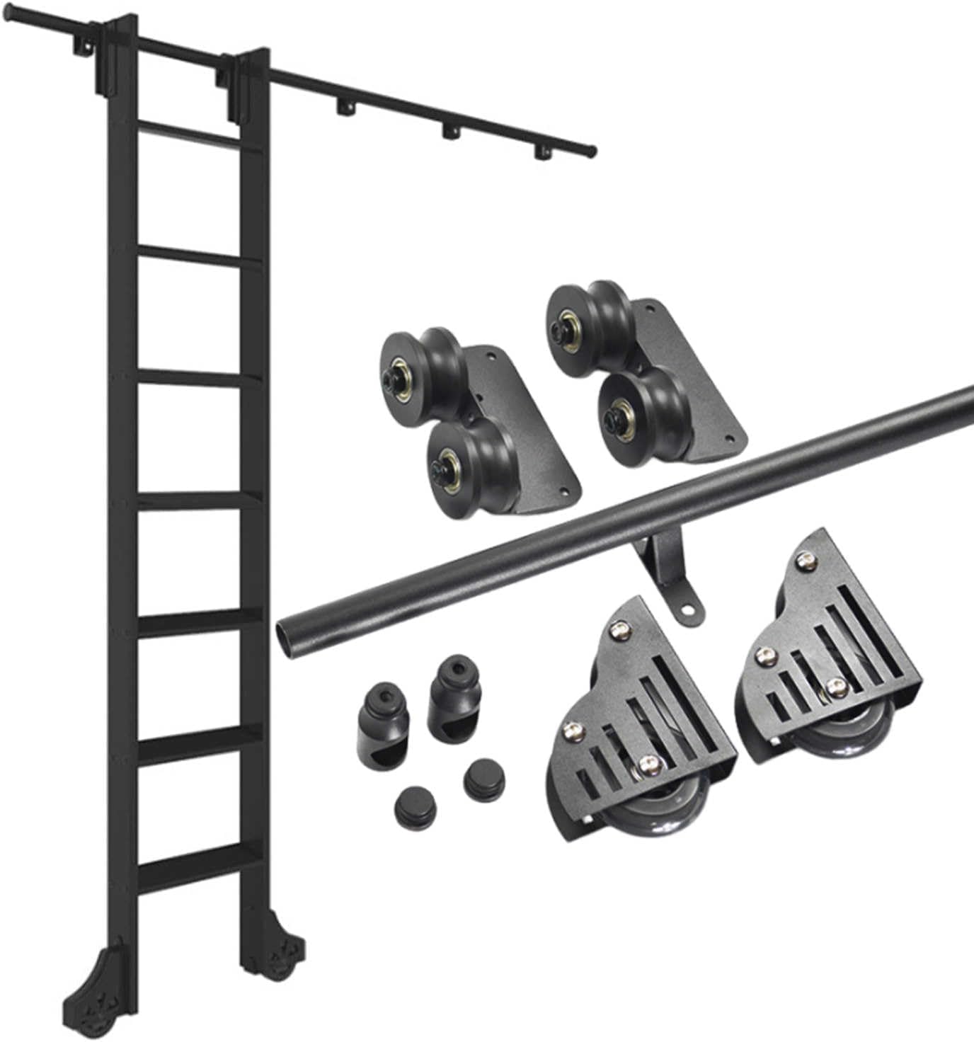 Rail échelle coulissante avec roues à roulettes fluides pour meuble de rangement