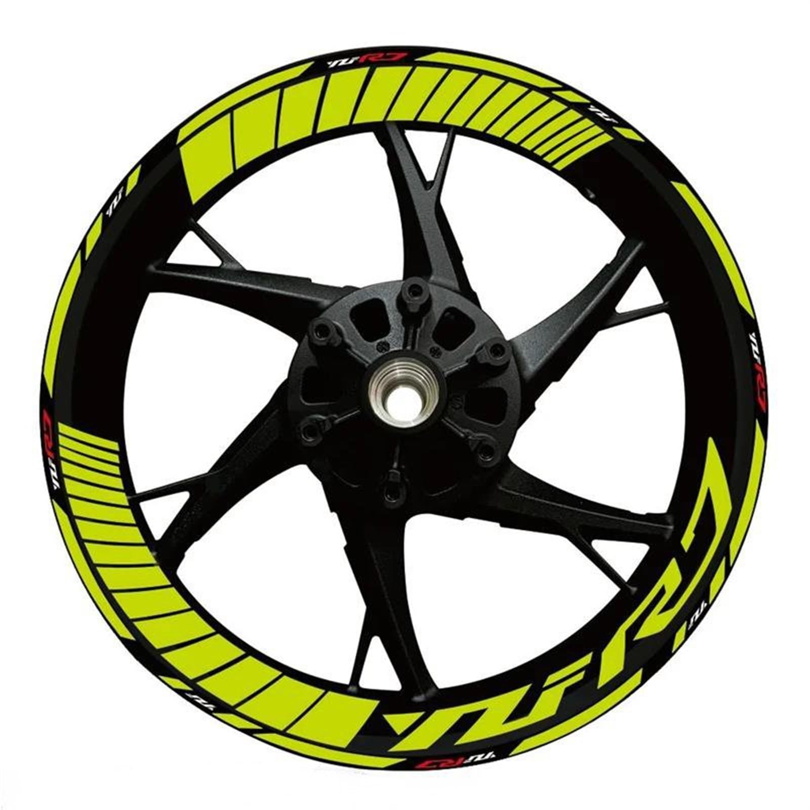 Stickers Motorcycle Wheel Stickers Night Reflective Decorative Rim for Yamaha YZFR7 YZF R7(Style 14)