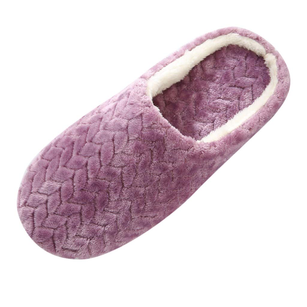 Anti-Skid Slippers Slip-On Slipper Indoor Womens Flower Snow Casual House Shoes for Womens House Slippers Purple 5-5 5